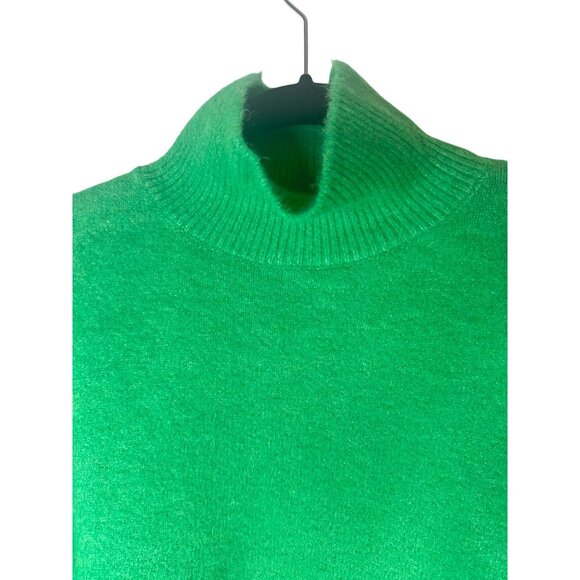 2/$30 ZARA Small Green Cashmere Blend Wool Blend Turtleneck Sweater - Picture 10 of 13